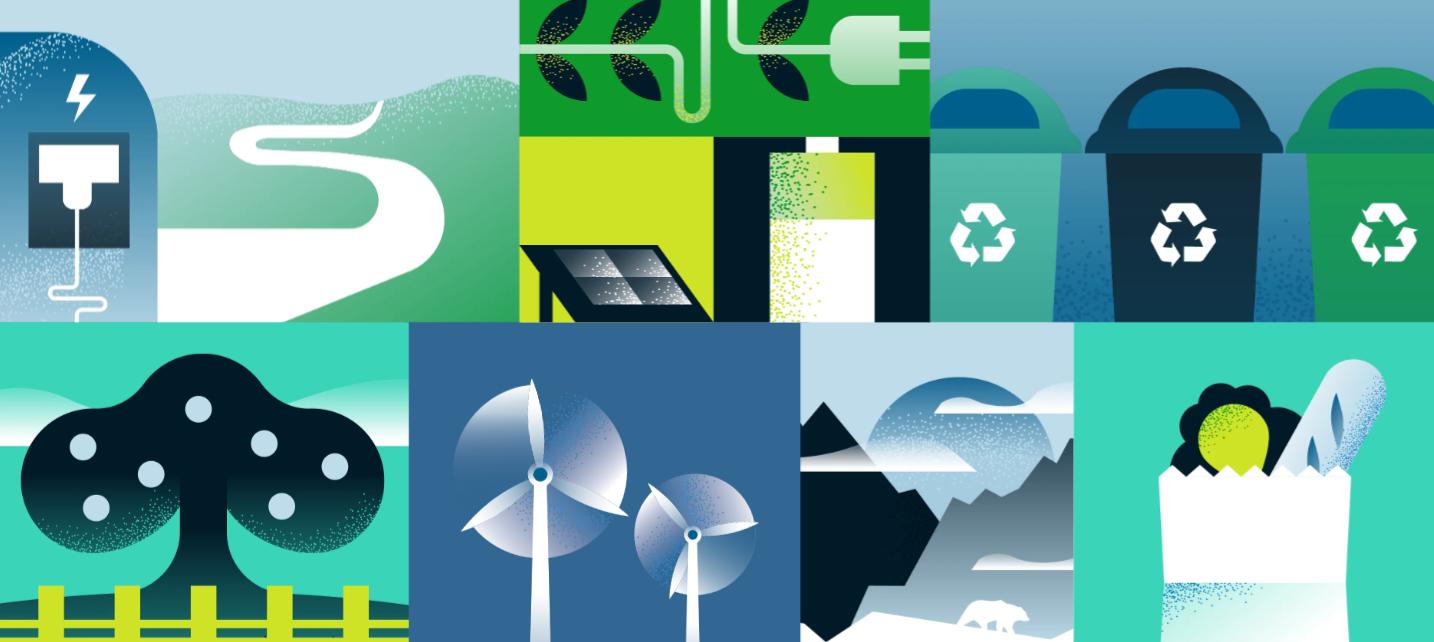 Clean energy logos