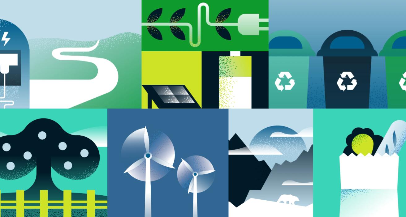 Clean energy logos