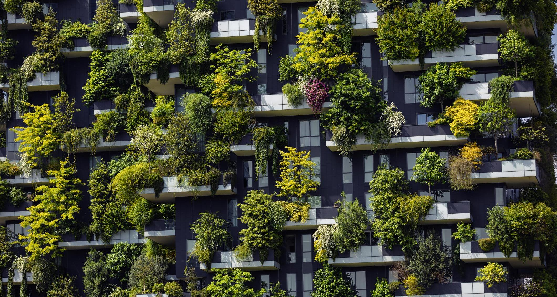 forêt verticale sur un gratte-ciel