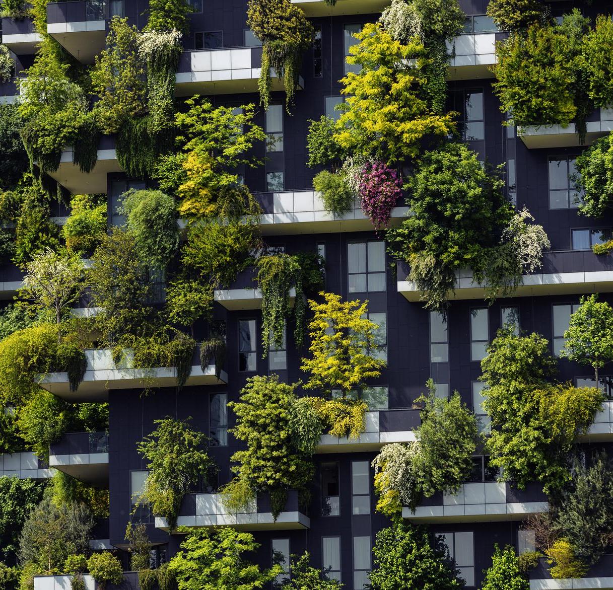 forêt verticale sur un gratte-ciel